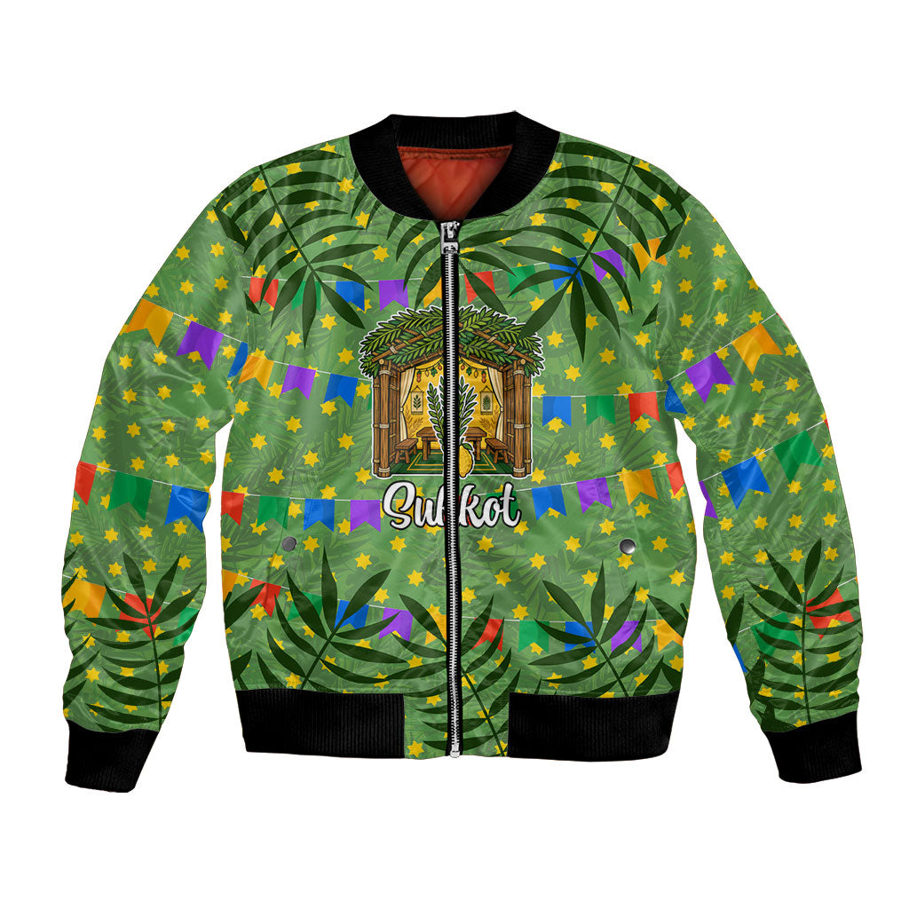 Sukkot Jewish Bomber Jacket Colorful Sukkot Festival Of Tabernacles
