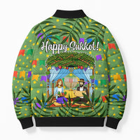 Sukkot Jewish Bomber Puffer Jacket Colorful Sukkot Festival Of Tabernacles