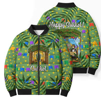 Sukkot Jewish Bomber Puffer Jacket Colorful Sukkot Festival Of Tabernacles