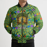 Sukkot Jewish Bomber Puffer Jacket Colorful Sukkot Festival Of Tabernacles