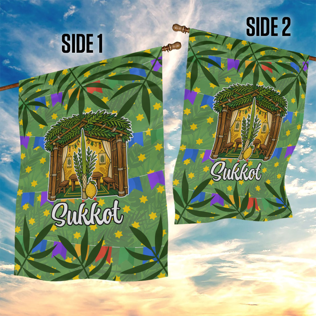 Sukkot Jewish Garden Flag Colorful Sukkot Festival Of Tabernacles