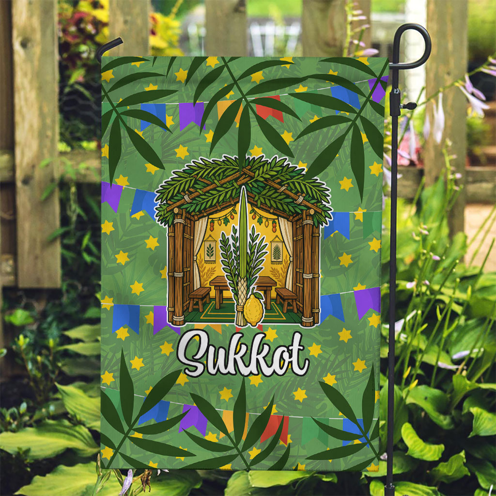 Sukkot Jewish Garden Flag Colorful Sukkot Festival Of Tabernacles