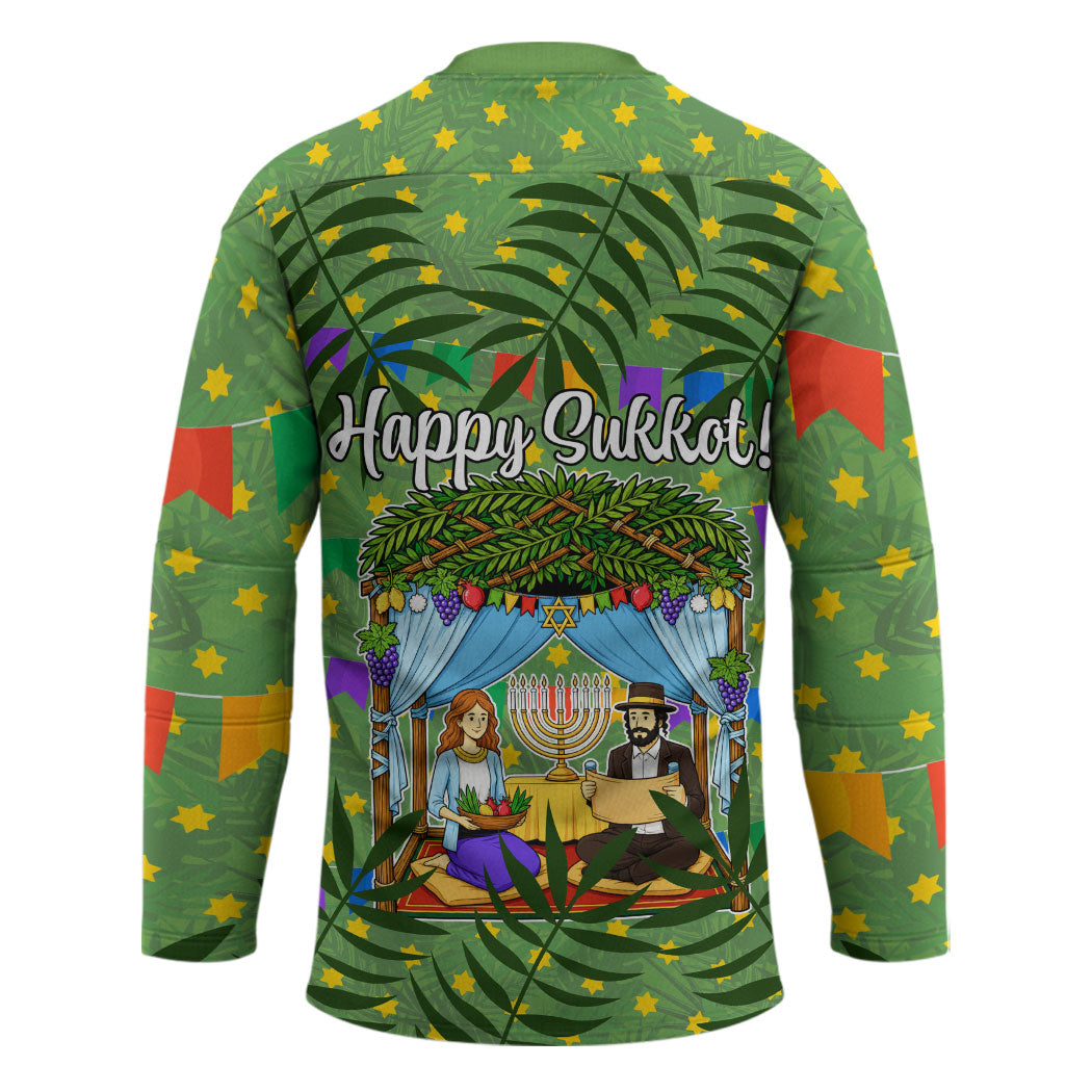 Sukkot Jewish Hockey Jersey Colorful Sukkot Festival Of Tabernacles
