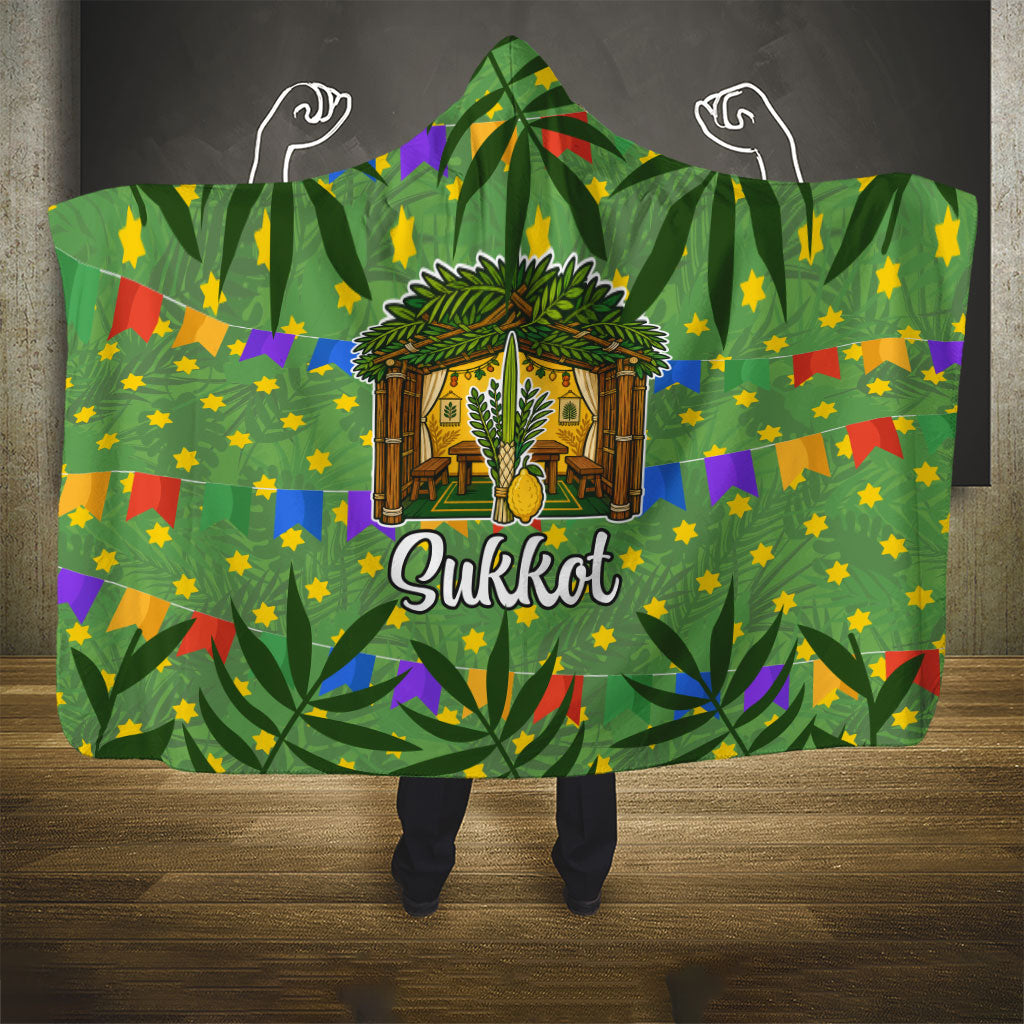 Sukkot Jewish Hooded Blanket Colorful Sukkot Festival Of Tabernacles