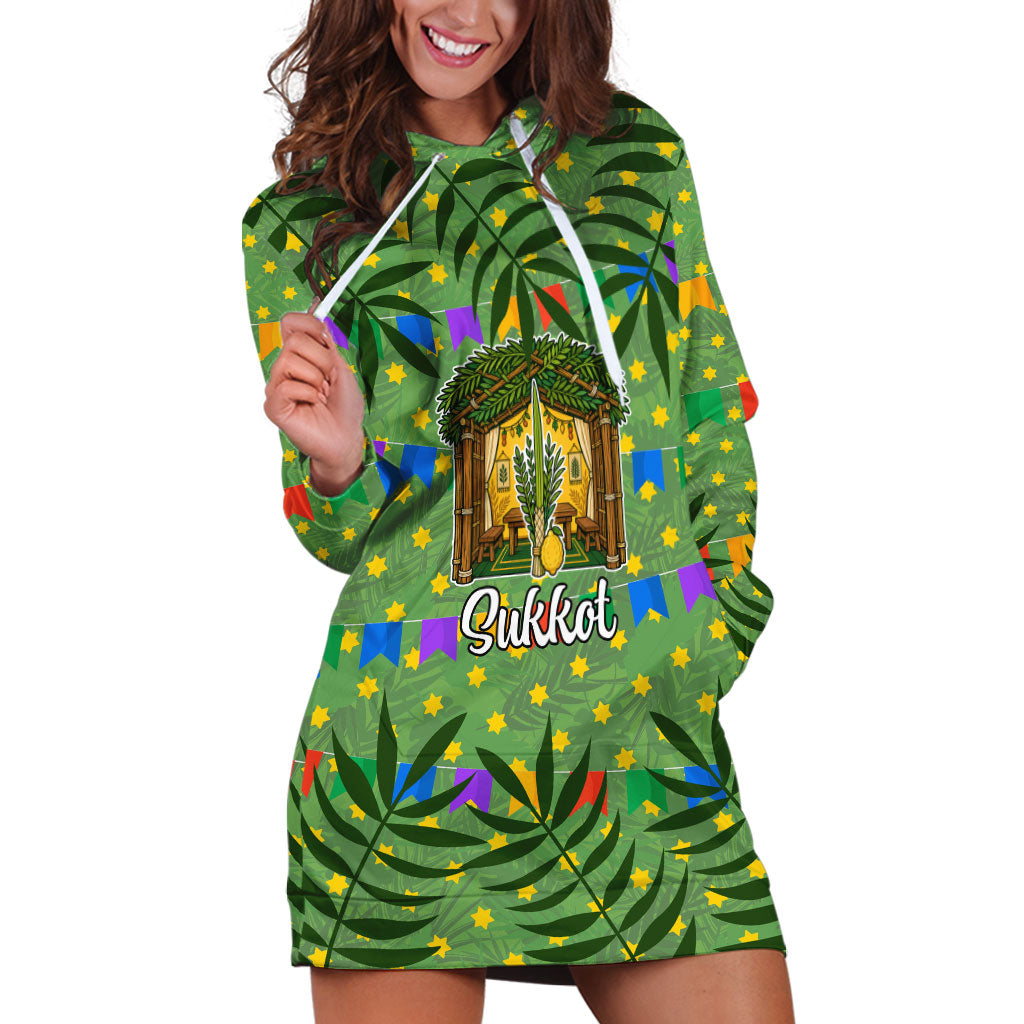 Sukkot Jewish Hoodie Dress Colorful Sukkot Festival Of Tabernacles