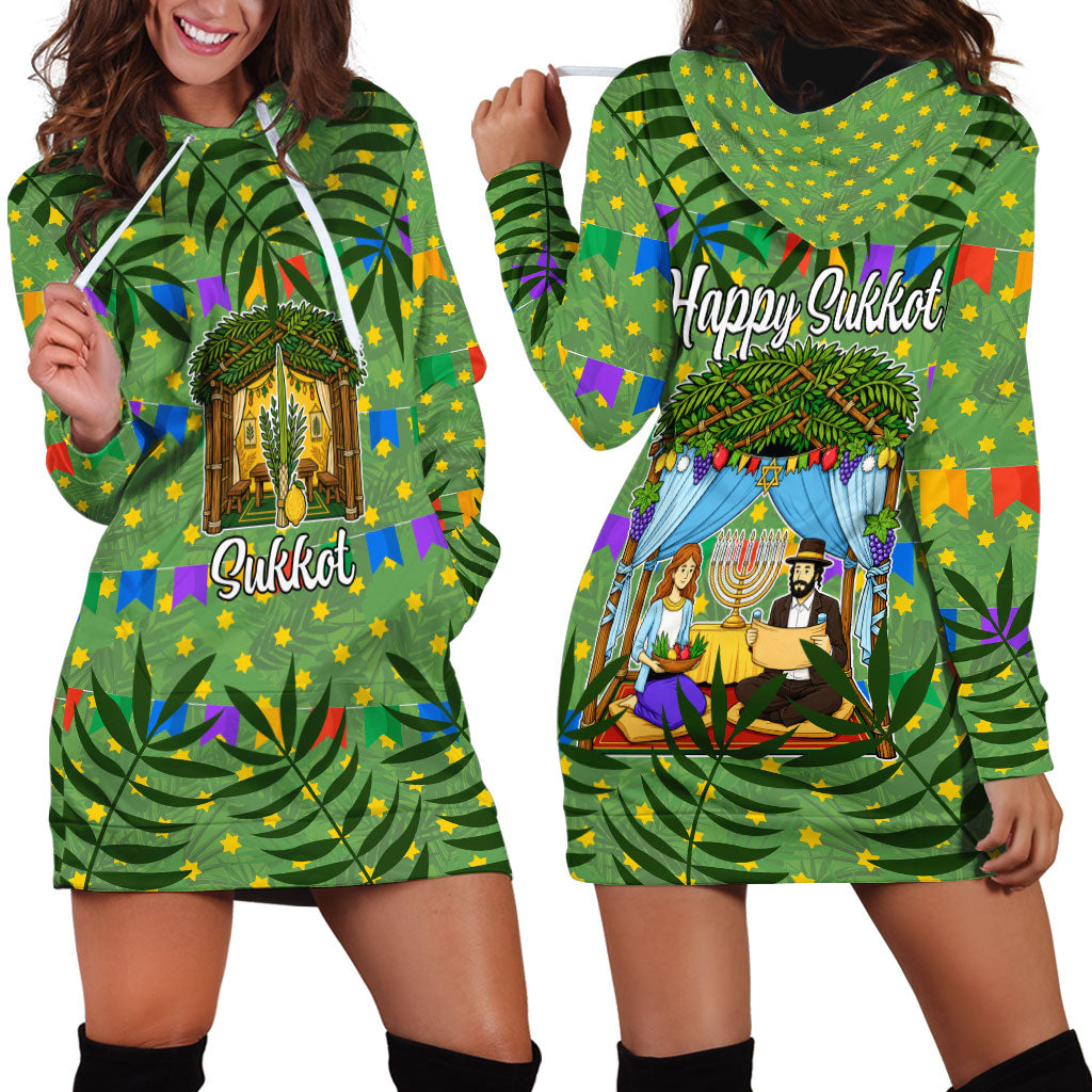 Sukkot Jewish Hoodie Dress Colorful Sukkot Festival Of Tabernacles