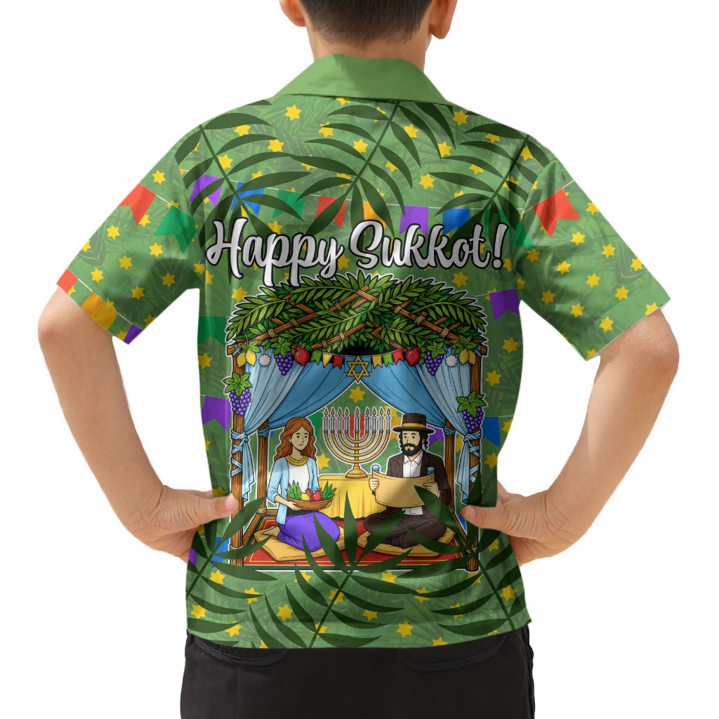 Sukkot Jewish Kid Hawaiian Shirt Colorful Sukkot Festival Of Tabernacles