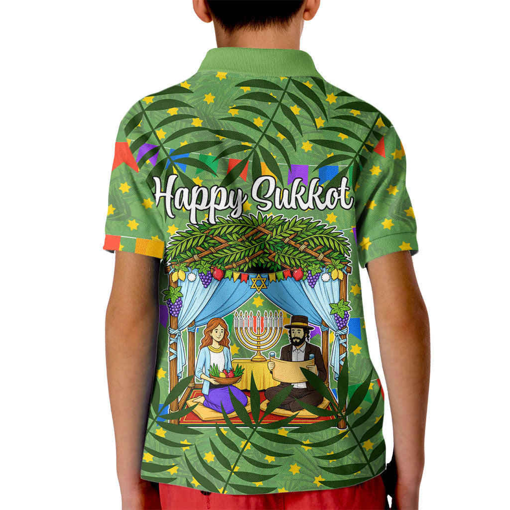 Sukkot Jewish Kid Polo Shirt Colorful Sukkot Festival Of Tabernacles