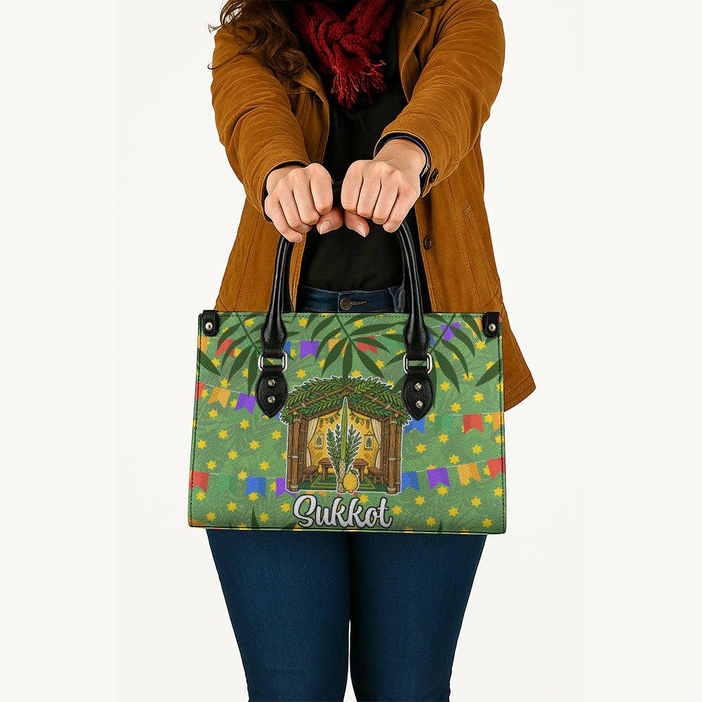 Sukkot Jewish Leather Bag Colorful Sukkot Festival Of Tabernacles