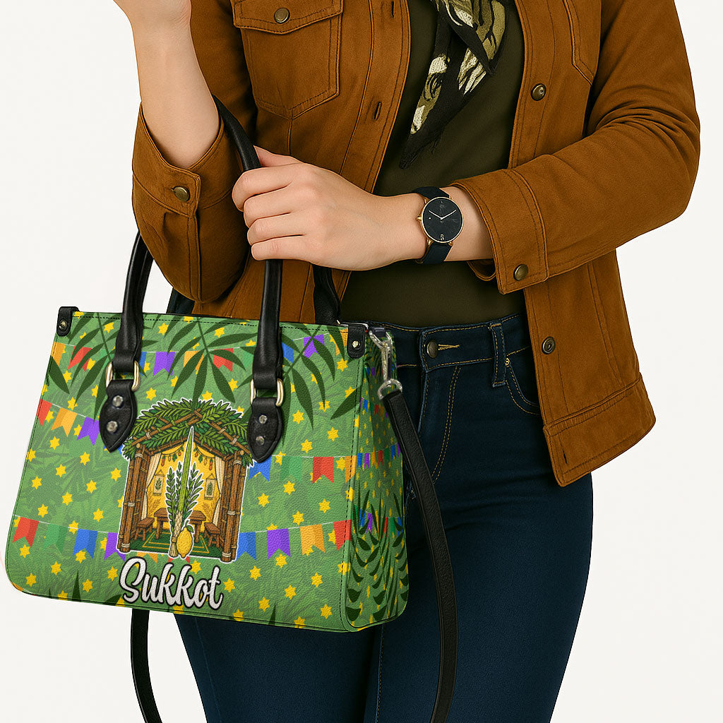 Sukkot Jewish Leather Bag Colorful Sukkot Festival Of Tabernacles