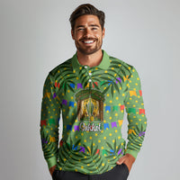 Sukkot Jewish Long Sleeve Polo Shirt Colorful Sukkot Festival Of Tabernacles