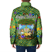 Sukkot Jewish Padded Jacket Colorful Sukkot Festival Of Tabernacles