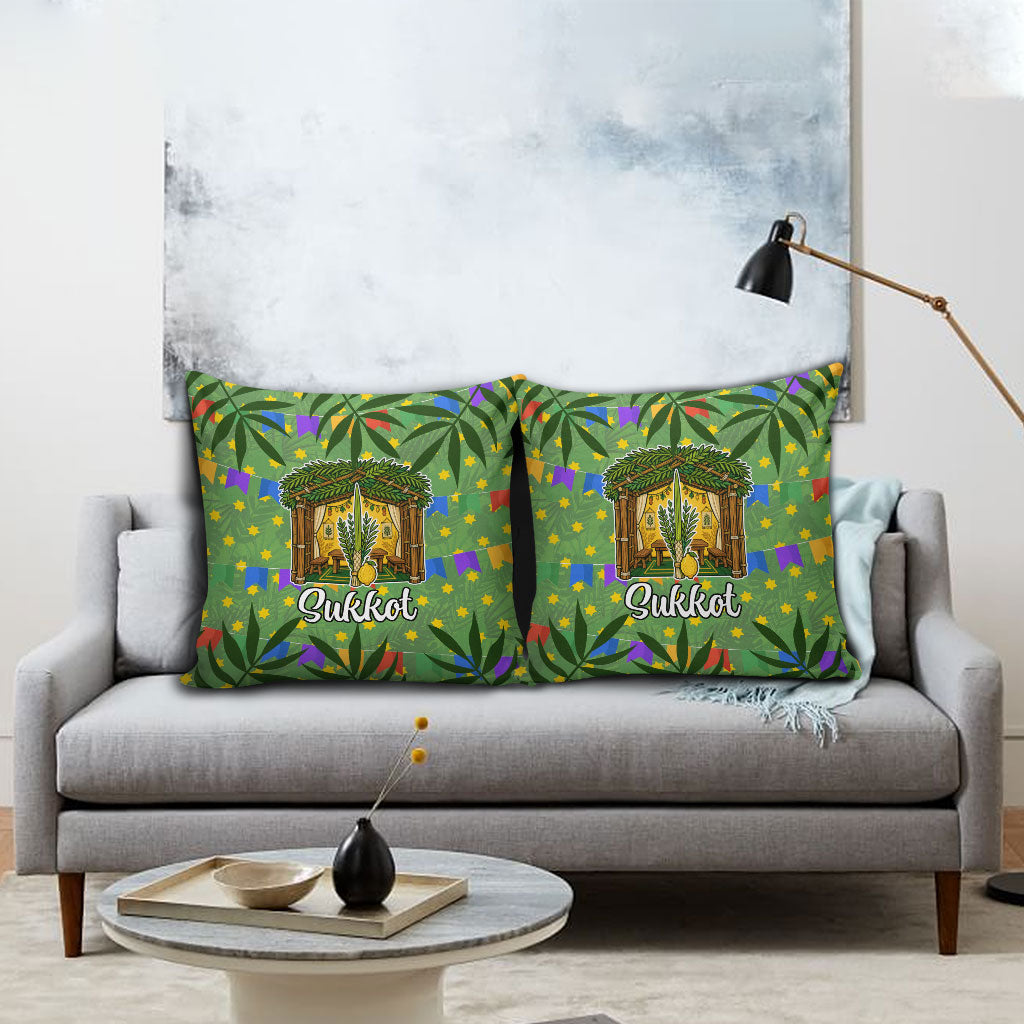 Sukkot Jewish Pillow Cover Colorful Sukkot Festival Of Tabernacles
