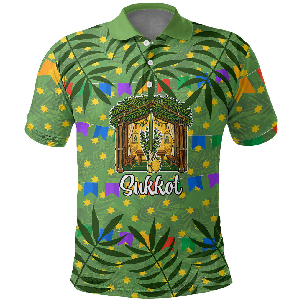 Sukkot Jewish Polo Shirt Colorful Sukkot Festival Of Tabernacles