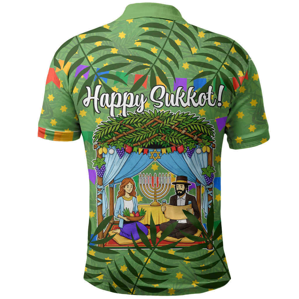 Sukkot Jewish Polo Shirt Colorful Sukkot Festival Of Tabernacles
