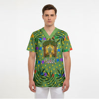 Sukkot Jewish Scrub Top Colorful Sukkot Festival Of Tabernacles