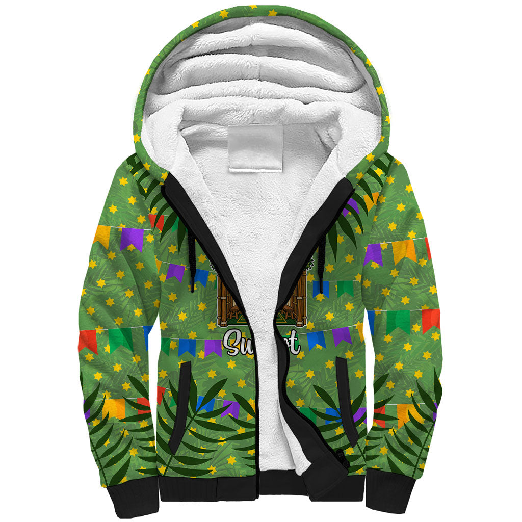 Sukkot Jewish Sherpa Hoodie Colorful Sukkot Festival Of Tabernacles