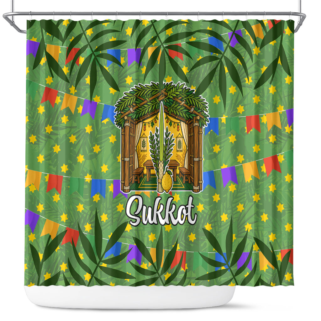 Sukkot Jewish Shower Curtain Colorful Sukkot Festival Of Tabernacles