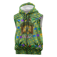 Sukkot Jewish Sleeveless Zip Hoodie Colorful Sukkot Festival Of Tabernacles