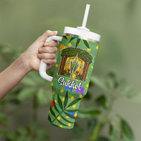 Sukkot Jewish Tumbler With Handle Colorful Sukkot Festival Of Tabernacles