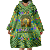 Sukkot Jewish Wearable Blanket Hoodie Colorful Sukkot Festival Of Tabernacles