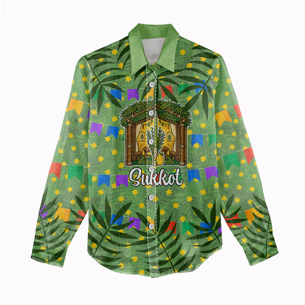 Sukkot Jewish Women Casual Shirt Colorful Sukkot Festival Of Tabernacles