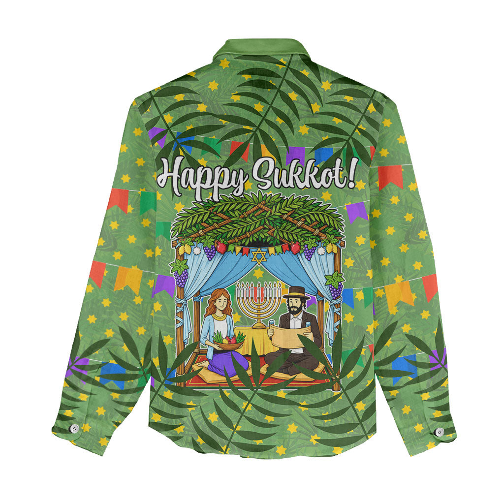 Sukkot Jewish Women Casual Shirt Colorful Sukkot Festival Of Tabernacles
