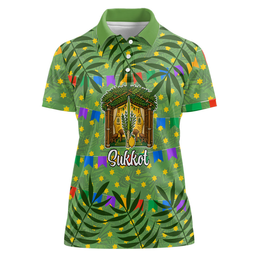 Sukkot Jewish Women Polo Shirt Colorful Sukkot Festival Of Tabernacles