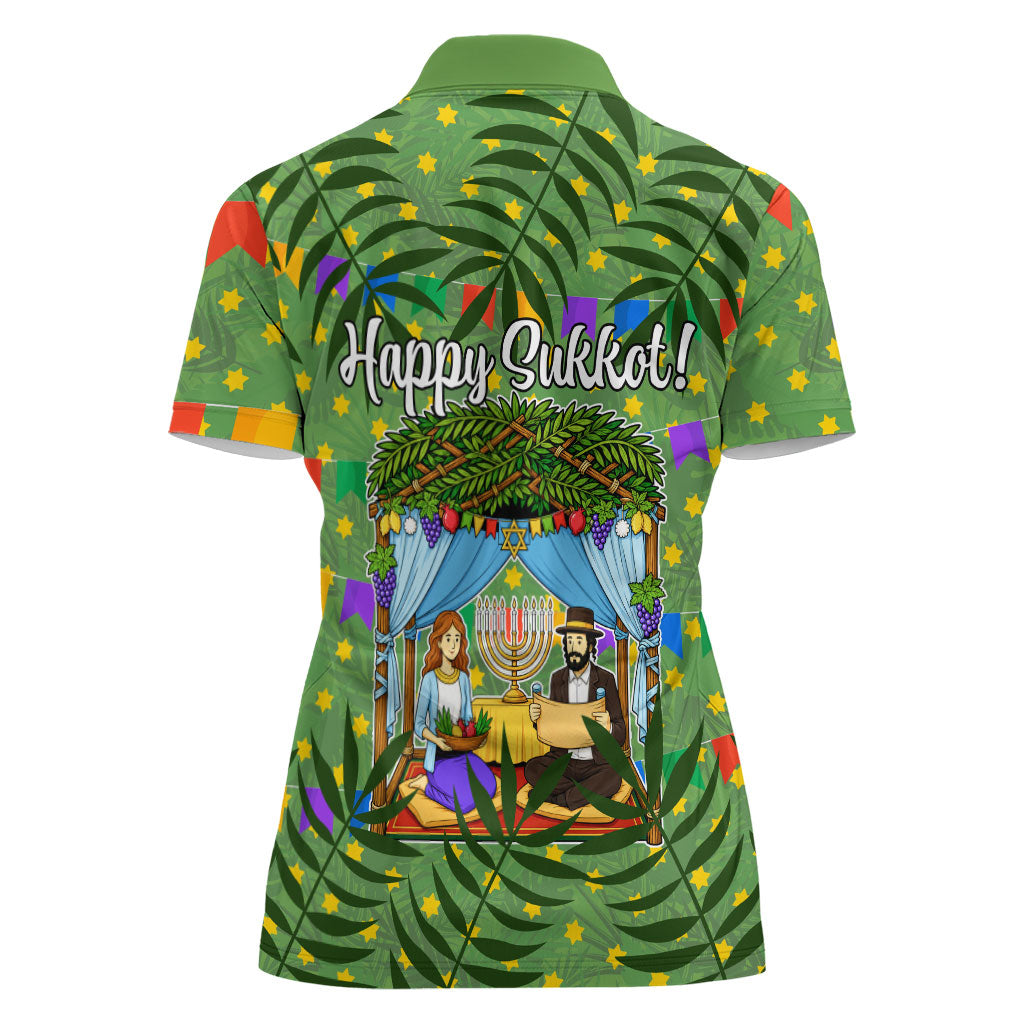 Sukkot Jewish Women Polo Shirt Colorful Sukkot Festival Of Tabernacles