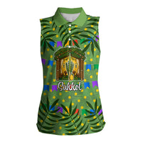 Sukkot Jewish Women Sleeveless Polo Shirt Colorful Sukkot Festival Of Tabernacles