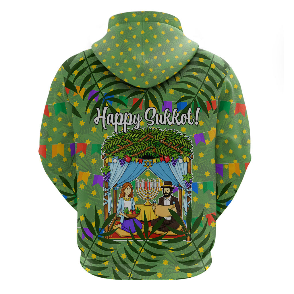 Sukkot Jewish Zip Hoodie Colorful Sukkot Festival Of Tabernacles