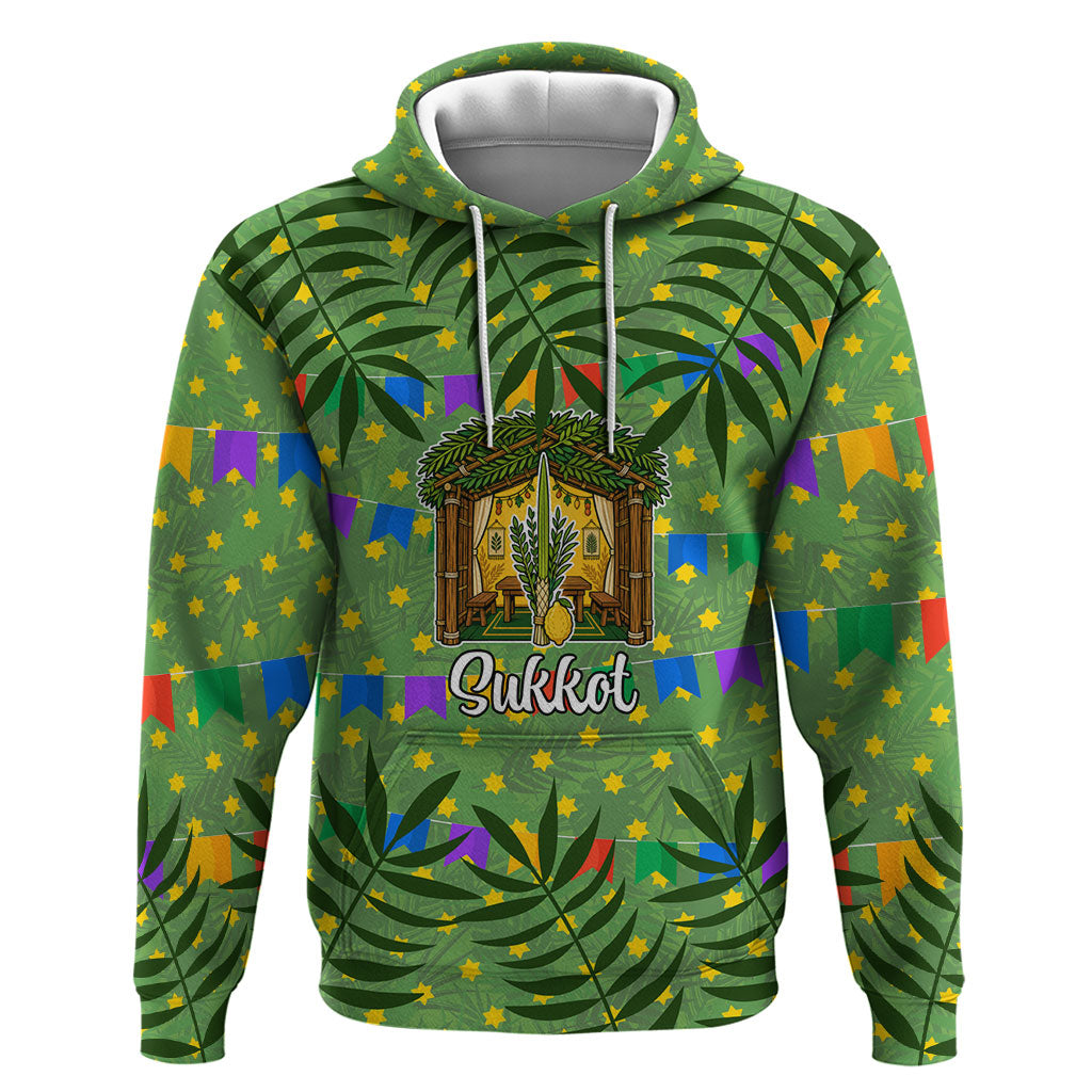 Sukkot Jewish Zip Hoodie Colorful Sukkot Festival Of Tabernacles