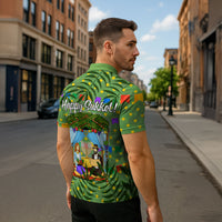 Sukkot Jewish Zipper Polo Shirt Colorful Sukkot Festival Of Tabernacles