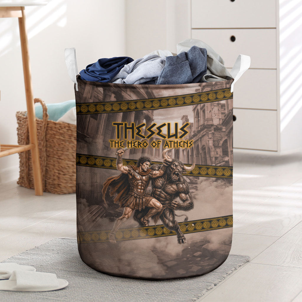 Theseus The Hero Of Athens Laundry Basket Greek Mythology Minotaur Ancient Warrior Art