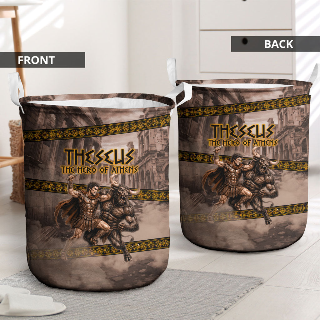 Theseus The Hero Of Athens Laundry Basket Greek Mythology Minotaur Ancient Warrior Art