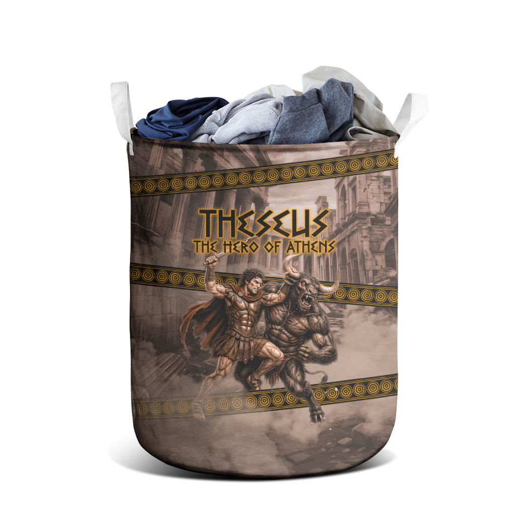 Theseus The Hero Of Athens Laundry Basket Greek Mythology Minotaur Ancient Warrior Art