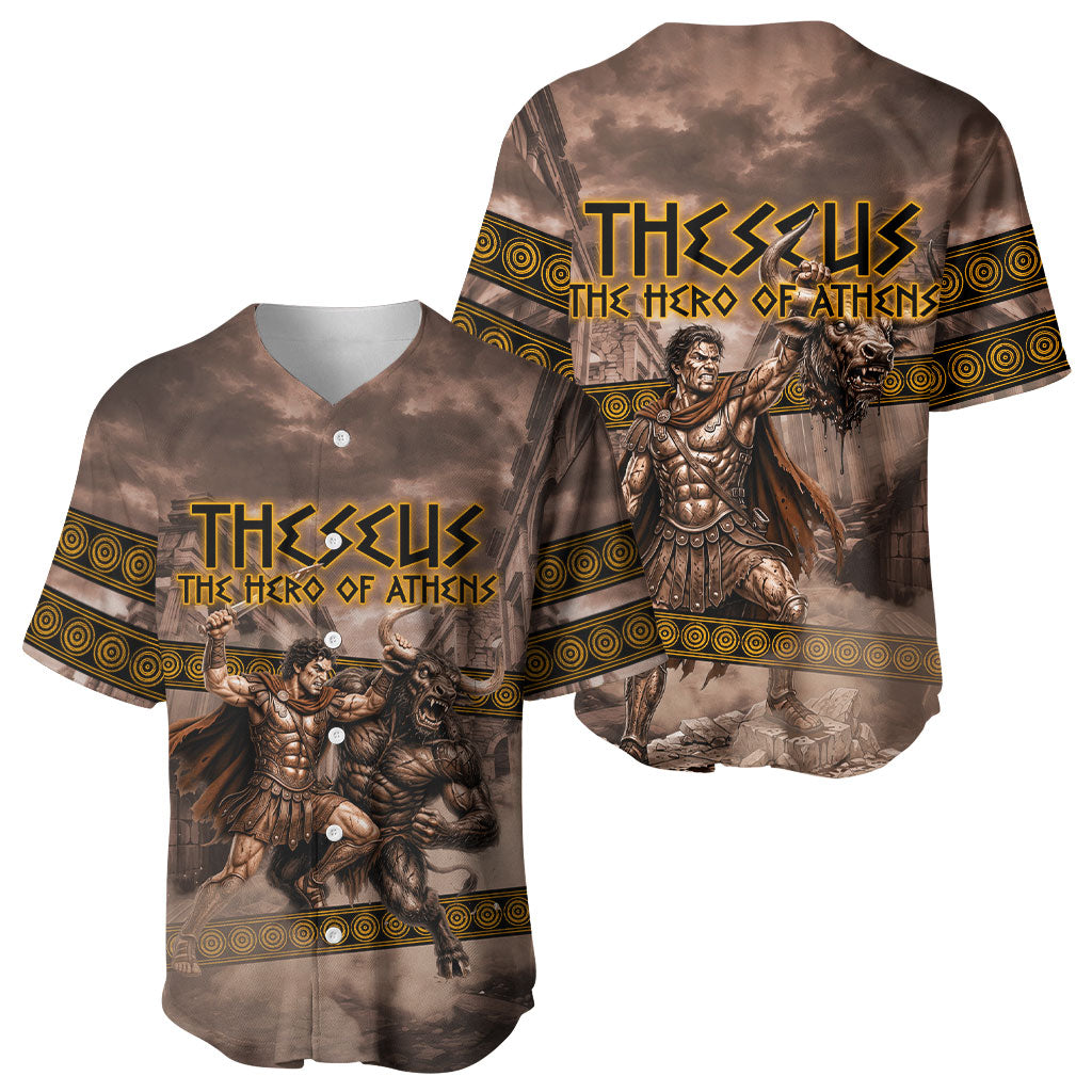 Theseus The Hero Of Athens Baseball Jersey Greek Mythology Minotaur Ancient Warrior Art