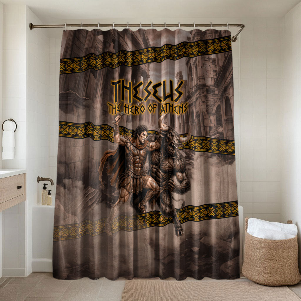 Theseus The Hero Of Athens Bathroom Set Greek Mythology Minotaur Ancient Warrior Art