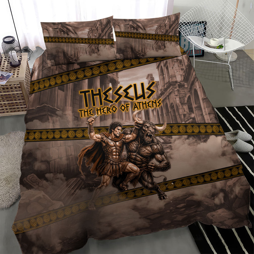 Theseus The Hero Of Athens Bedding Set Greek Mythology Minotaur Ancient Warrior Art