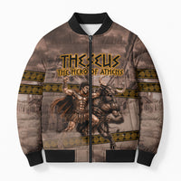 Theseus The Hero Of Athens Bomber Puffer Jacket Greek Mythology Minotaur Ancient Warrior Art
