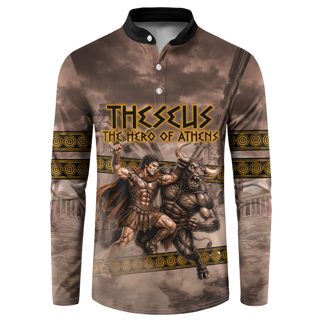 Theseus The Hero Of Athens Button Sweatshirt Greek Mythology Minotaur Ancient Warrior Art