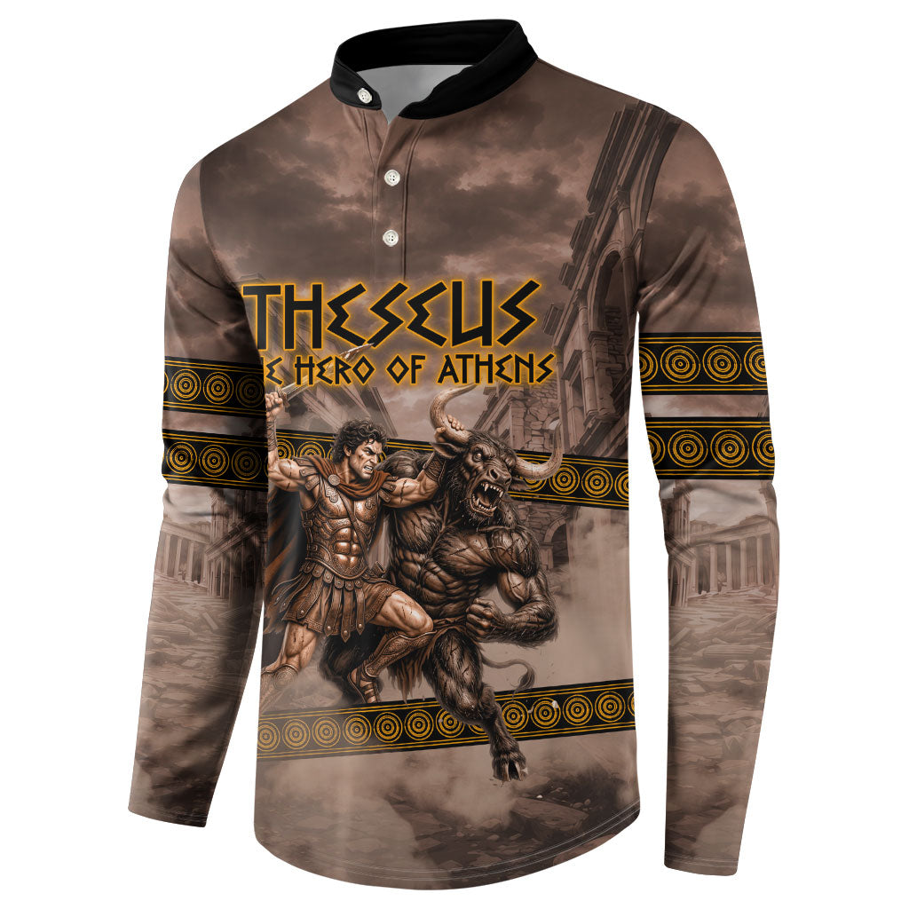 Theseus The Hero Of Athens Button Sweatshirt Greek Mythology Minotaur Ancient Warrior Art