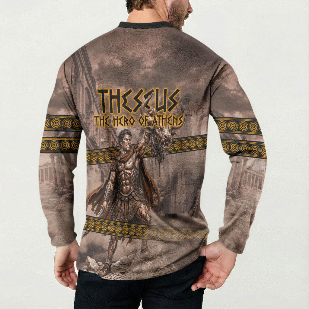 Theseus The Hero Of Athens Button Sweatshirt Greek Mythology Minotaur Ancient Warrior Art