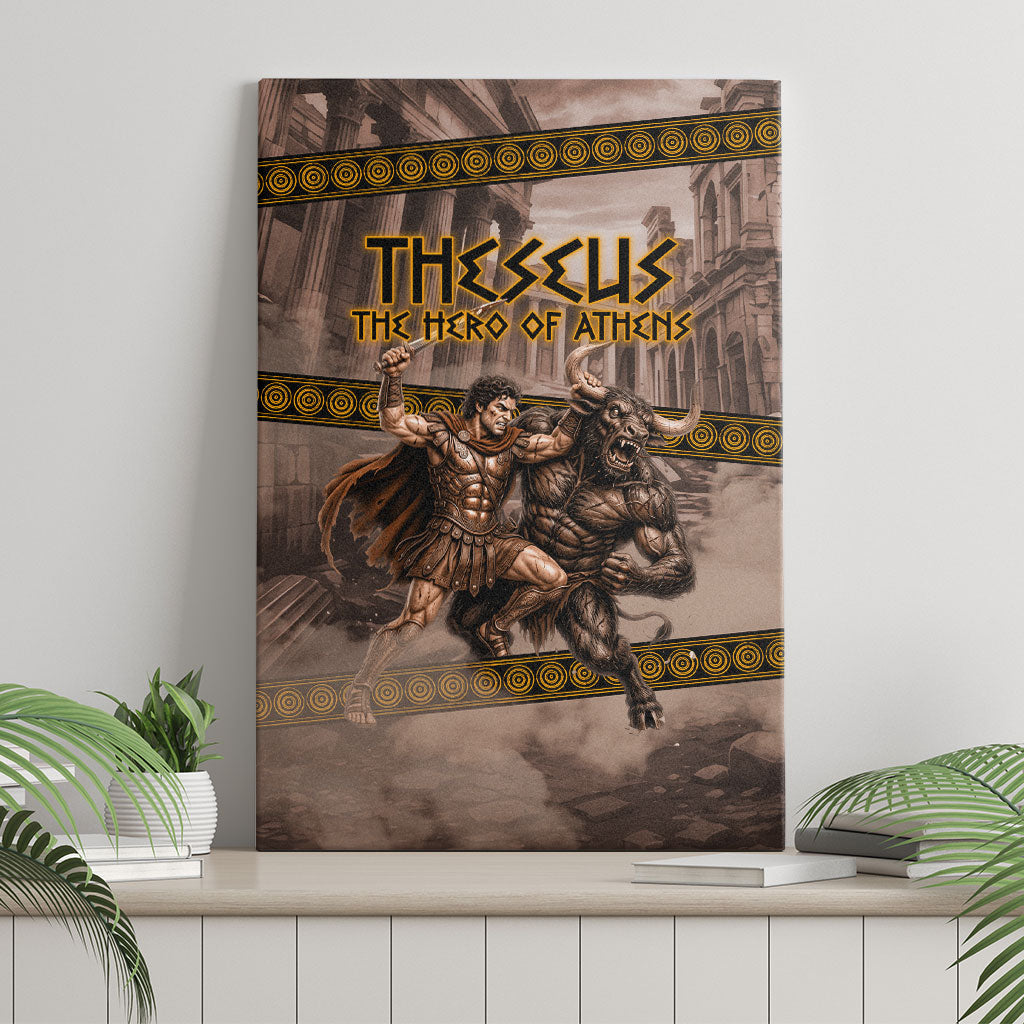 Theseus The Hero Of Athens Canvas Wall Art Greek Mythology Minotaur Ancient Warrior Art