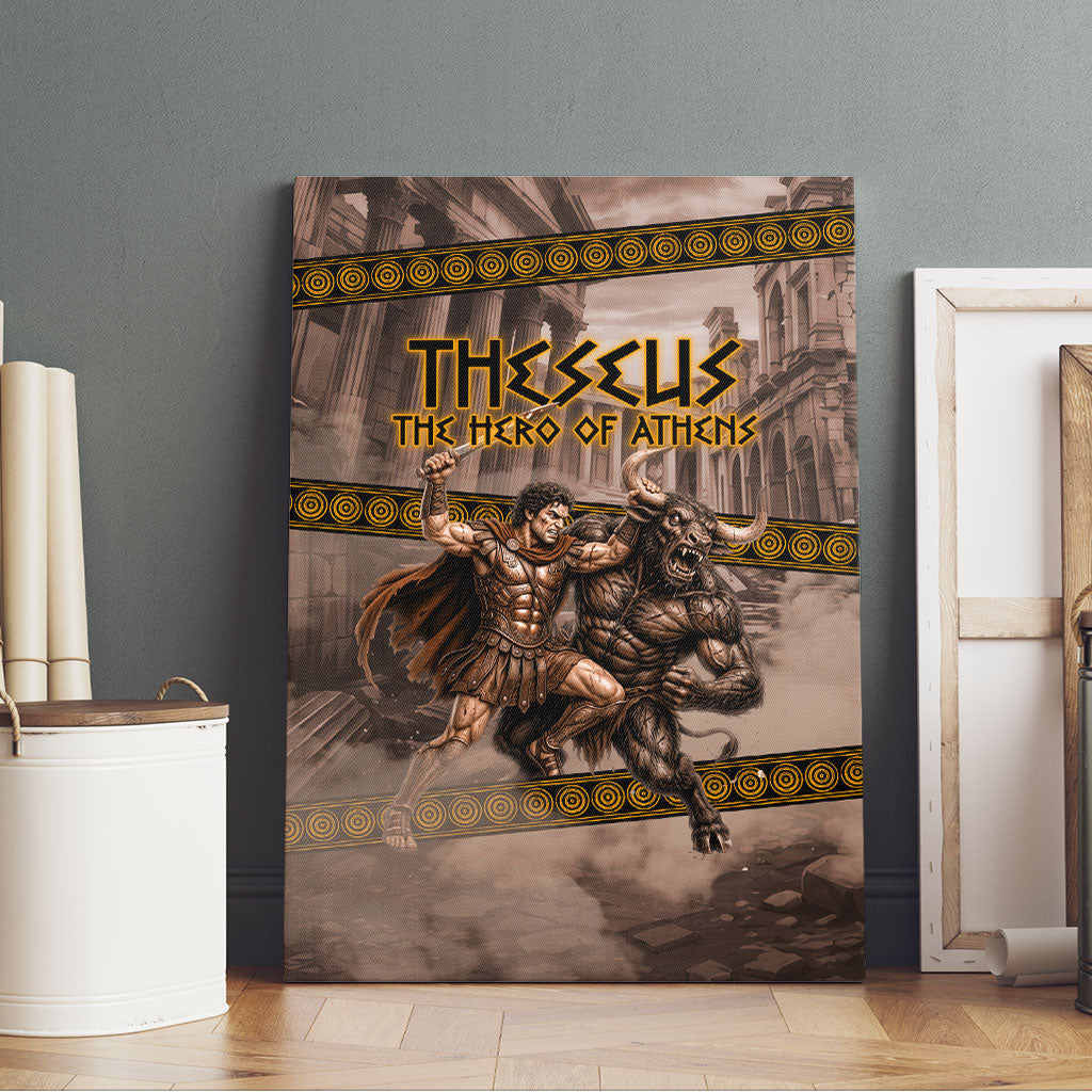 Theseus The Hero Of Athens Canvas Wall Art Greek Mythology Minotaur Ancient Warrior Art