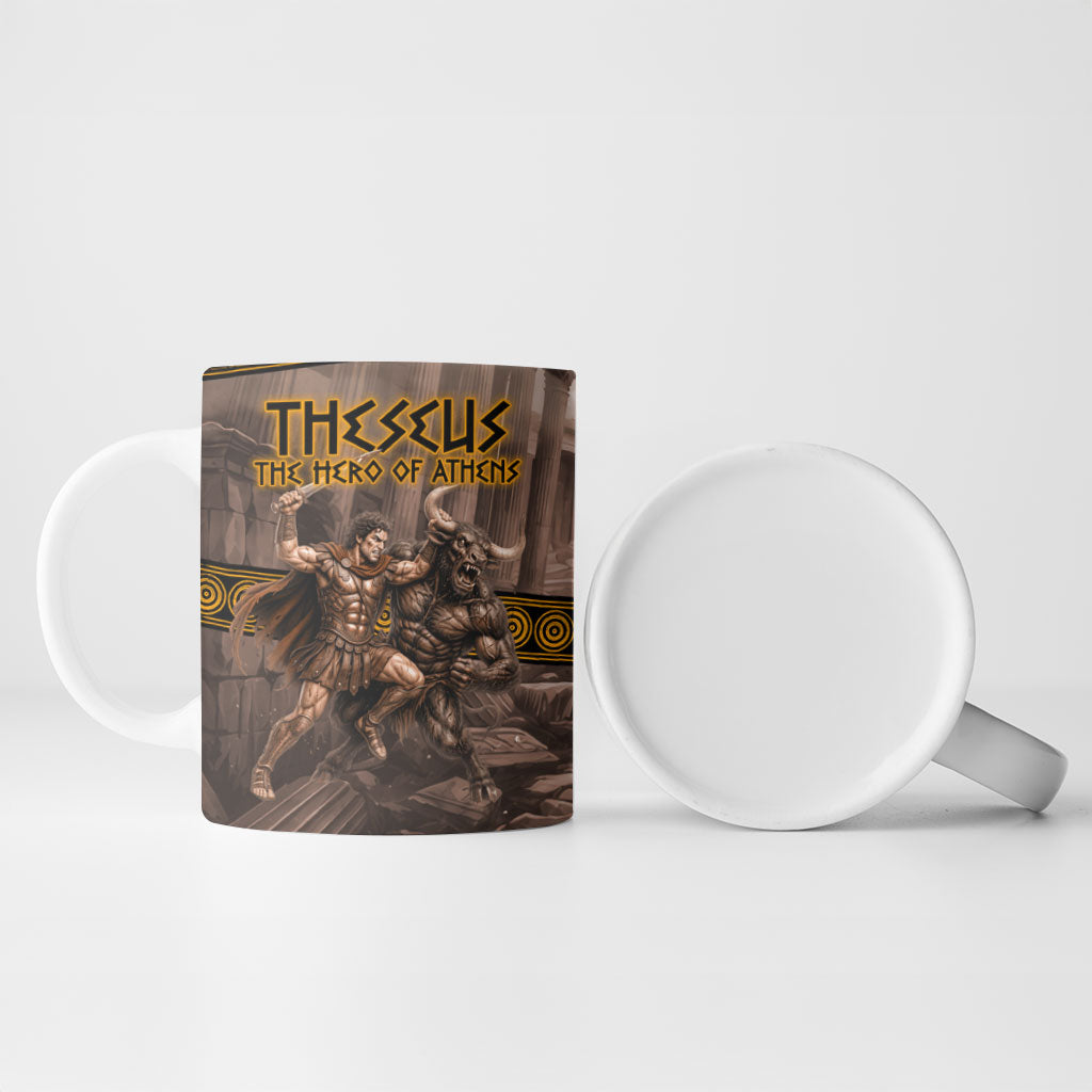 Theseus The Hero Of Athens Ceramic Mug Greek Mythology Minotaur Ancient Warrior Art