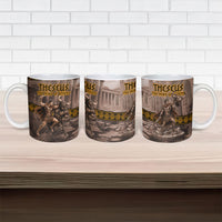 Theseus The Hero Of Athens Ceramic Mug Greek Mythology Minotaur Ancient Warrior Art