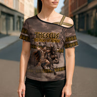 Theseus The Hero Of Athens Cross Shoulder Shirt Greek Mythology Minotaur Ancient Warrior Art