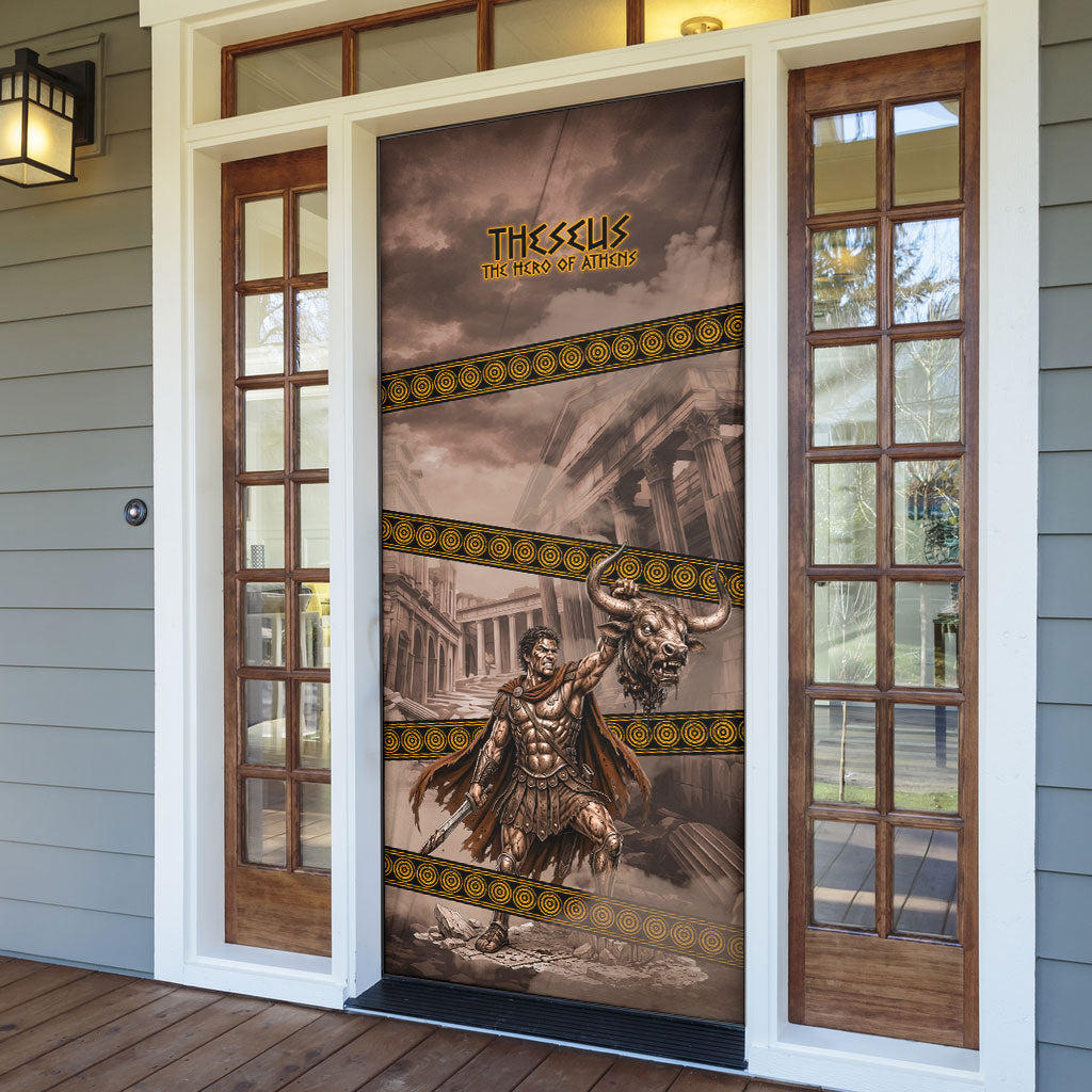 Theseus The Hero Of Athens Door Cover Greek Mythology Minotaur Ancient Warrior Art