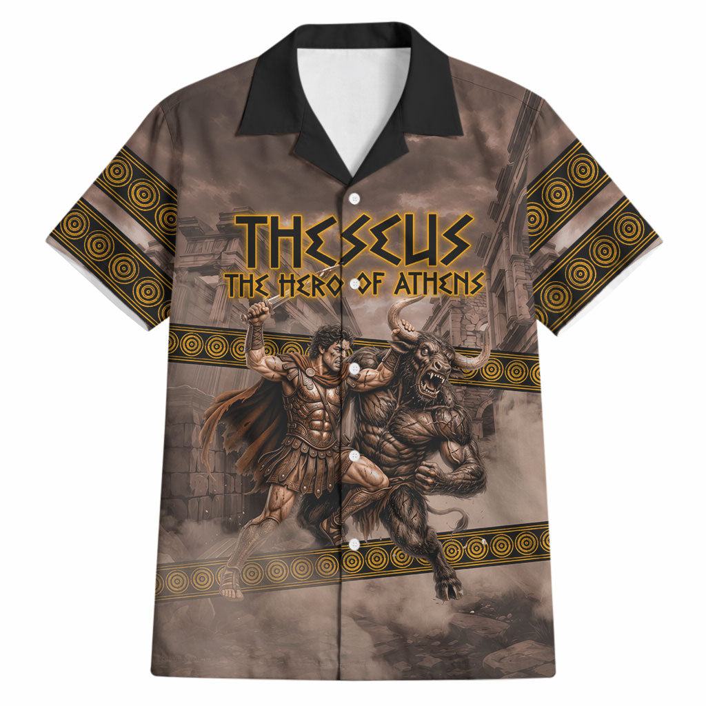 Theseus The Hero Of Athens Hawaiian Shirt Greek Mythology Minotaur Ancient Warrior Art